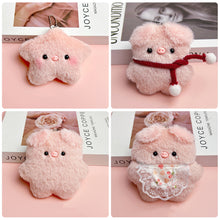 Load image into Gallery viewer, Cute Glasses Pig Scarf Bib Pig Cartoon Keychain Pendant Soft Doll Bag Plush Ornament Doll Keyring Pendant Gift