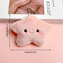 Load image into Gallery viewer, Cute Glasses Pig Scarf Bib Pig Cartoon Keychain Pendant Soft Doll Bag Plush Ornament Doll Keyring Pendant Gift