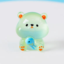 Load image into Gallery viewer, Micro Landscape Creative Cute Hair Luminous Fish Eating Bear Animal Doll Decoration Accessories Car Desktop Small Ornament