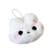 Load image into Gallery viewer, Soft Curved Eared Rabbit Sweetheart Pink Rabbit Keychain Cute Sweet Plush Backpack Daily Outfit Pendant Gift Accessories