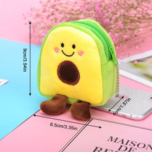 Load image into Gallery viewer, Avocado Fruit Backpack Shaped Change Bag Portable Compact Mouth Red Packet Data Cable Bag Zero Money Bag