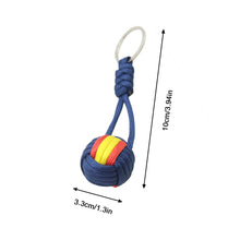 Load image into Gallery viewer, Outdoor Umbrella Rope Weaving Key Ball Outdoor Self-defense Tool Steel Ball Seven Core Umbrella Rope Keychain Steel Ball Weaving Ball