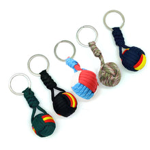 Load image into Gallery viewer, Outdoor Umbrella Rope Weaving Key Ball Outdoor Self-defense Tool Steel Ball Seven Core Umbrella Rope Keychain Steel Ball Weaving Ball