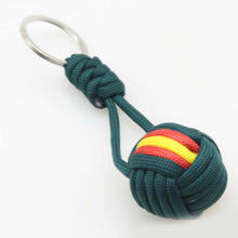 Load image into Gallery viewer, Outdoor Umbrella Rope Weaving Key Ball Outdoor Self-defense Tool Steel Ball Seven Core Umbrella Rope Keychain Steel Ball Weaving Ball