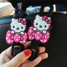 Load image into Gallery viewer, 2Pcs Car Seat Headrest Hooks Storage Hanger Back Seat Organizer Holder Auto Interior Accessories Hook Kuromi Cinnamoroll HelloKitty Mickey Minnie