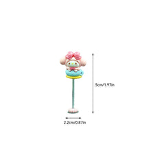 Load image into Gallery viewer, 5Pcs Cartoon Car Interior Shaking Head Kuromi Cinnamoroll Ornament Decoration with Spring Shake Head Decor Double-sided Tape