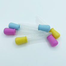 Load image into Gallery viewer, 10Pcs/Set 5ml Silicone Plastic Pipette School Lab Experiment Supplies Dropper Feeding Medicine Liquid Eye Ear Pipette Dropper