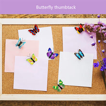 Load image into Gallery viewer, 10-50Pcs Beautiful Butterfly Shape Thumbtacks Pin Push Pins Decor Tacks Pin Cork Board Diy Office Stationery Fixed Photo Wall Nail
