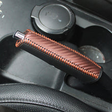 Load image into Gallery viewer, Universal Car PU Leather Gears Handbrake Cover Shift Lever Cover Collars Handbrake Cover Hand Brake Cover Anti-Skid Auto Parking Brake