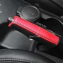 Load image into Gallery viewer, Universal Car PU Leather Gears Handbrake Cover Shift Lever Cover Collars Handbrake Cover Hand Brake Cover Anti-Skid Auto Parking Brake