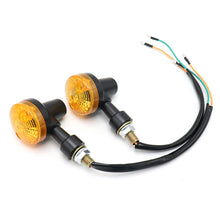 Load image into Gallery viewer, 2PCS Universal Motorcycle Turn Signal Lights Indicator Lamp Amber Flashers Light for Kawasaki Suzuki Harley Honda Cafe Racer