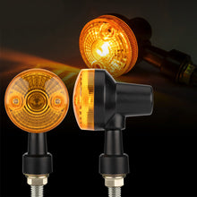 Load image into Gallery viewer, 2PCS Universal Motorcycle Turn Signal Lights Indicator Lamp Amber Flashers Light for Kawasaki Suzuki Harley Honda Cafe Racer