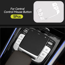 Load image into Gallery viewer, Car Steering Wheel Air Conditioning Button Central Control Mouse and Ignition Engine Start Button Covers Ignition Engine Start Buttons Decorstion Cover Trim Sticker For Mercedes Benz GLB GLA A B CLA