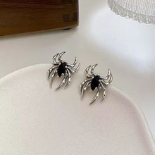 Load image into Gallery viewer, Gothic Spider Earrings for Women Retro Design Black Zircon Stud Earrings Party Fashion Jewelry Halloween Accessories Gifts