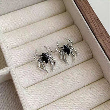 Load image into Gallery viewer, Gothic Spider Earrings for Women Retro Design Black Zircon Stud Earrings Party Fashion Jewelry Halloween Accessories Gifts