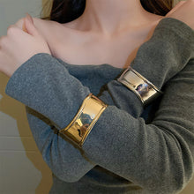 Load image into Gallery viewer, Irregular Fold Wide Cuff Bracelet Metal Adjustable Opening Bracelet For Women Luxury Minimalist Bangles Jewelry Accessories Gifts