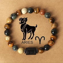 Load image into Gallery viewer, 12 Constellations Bracelet for Men and Women Natural Stone Beaded Bracelet Fashion Jewelry Accessories Gifts for Couples Friendship