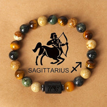 Load image into Gallery viewer, 12 Constellations Bracelet for Men and Women Natural Stone Beaded Bracelet Fashion Jewelry Accessories Gifts for Couples Friendship