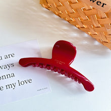 Load image into Gallery viewer, Red Series Large Hair Clip Women Retro Love Shape Hair Claws Letters Gold Label Shark Hairpin Elegant Hair Accessories Headdress Handmade