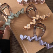 Load image into Gallery viewer, Small Heart-shaped Hair Clip for Women Acrylic Transparent Hair Claws Non-Slip Strong Holder Shark Hairpin Elegant Commuter Hair Accessories Ponytail Headdress