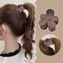 Load image into Gallery viewer, 3PCS New Fashion Coffee Color Hair Clip for Women Frosted Geometric Hair Claws Cute Shark Hairpin Back of Head Barrettes Elegant Commuter Hair Accessories Ponytail Headdress