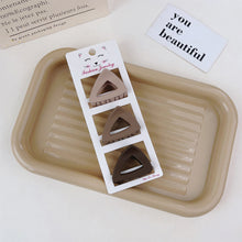 Load image into Gallery viewer, 3PCS New Fashion Coffee Color Hair Clip for Women Frosted Geometric Hair Claws Cute Shark Hairpin Back of Head Barrettes Elegant Commuter Hair Accessories Ponytail Headdress