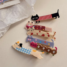 Load image into Gallery viewer, Cute Long Cat Duckbill Hair Clip Sweet Girl Funny Bangs Make-up Tools Hairpin Cartoon Animal Headwear Korean Style Hair Accessories Gifts