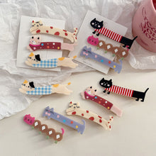 Load image into Gallery viewer, Cute Long Cat Duckbill Hair Clip Sweet Girl Funny Bangs Make-up Tools Hairpin Cartoon Animal Headwear Korean Style Hair Accessories Gifts