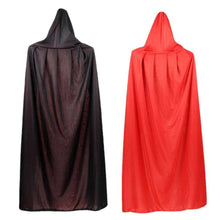 Load image into Gallery viewer, Adult Kids Halloween Magician Cosplay Costumes Vampire Stand Collar Cape Black Red Reversible Cap for Family Party Supplies