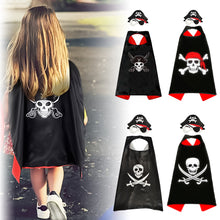 Load image into Gallery viewer, Kids Christmas Cosplay Costumes 1 Cape + 1 Mask Pirate Halloween Comic Cosplay Birthday Dress Up Costume Prop Party Performance Decoration