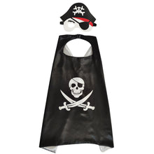 Load image into Gallery viewer, Kids Christmas Cosplay Costumes 1 Cape + 1 Mask Pirate Halloween Comic Cosplay Birthday Dress Up Costume Prop Party Performance Decoration