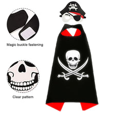 Load image into Gallery viewer, Kids Christmas Cosplay Costumes 1 Cape + 1 Mask Pirate Halloween Comic Cosplay Birthday Dress Up Costume Prop Party Performance Decoration