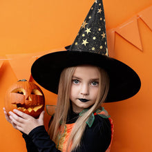 Load image into Gallery viewer, Halloween Magician Hat Pentagram Hat Stage Dress Up Costume Props Wizard Hat Kids Happy Halloween Party Favors Hats