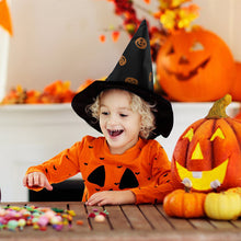 Load image into Gallery viewer, Halloween Magician Hat Pentagram Hat Stage Dress Up Costume Props Wizard Hat Kids Happy Halloween Party Favors Hats