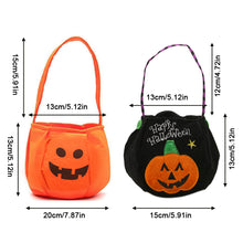 Load image into Gallery viewer, Halloween Pumpkin Candy Bag Gift Storage Bag Trick Or Treat Pumpkin Ghost Bags Skeleton Bat Halloween Supplies