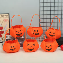 Load image into Gallery viewer, Halloween Pumpkin Candy Bag Gift Storage Bag Trick Or Treat Pumpkin Ghost Bags Skeleton Bat Halloween Supplies