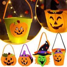 Load image into Gallery viewer, Halloween Pumpkin Candy Bag Gift Storage Bag Trick Or Treat Pumpkin Ghost Bags Skeleton Bat Halloween Supplies
