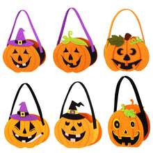 Load image into Gallery viewer, Halloween Pumpkin Candy Bag Gift Storage Bag Trick Or Treat Pumpkin Ghost Bags Skeleton Bat Halloween Supplies