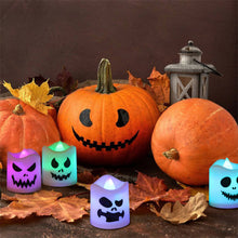 Load image into Gallery viewer, 6Pcs Halloween Electronic Candle Lights LED Decorative Flameless Flashing Led Candles Lamp For Party Home Desktop Decor