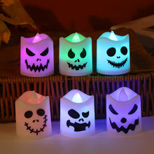 Load image into Gallery viewer, 6Pcs Halloween Electronic Candle Lights LED Decorative Flameless Flashing Led Candles Lamp For Party Home Desktop Decor