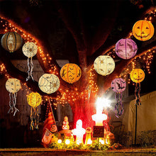 Load image into Gallery viewer, Halloween Paper Lantern Hanging Creative Spooky Funny Halloween Hanging Props Garden Party Decor Supplies