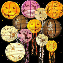 Load image into Gallery viewer, Halloween Paper Lantern Hanging Creative Spooky Funny Halloween Hanging Props Garden Party Decor Supplies