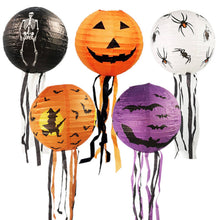 Load image into Gallery viewer, Halloween Paper Lantern Hanging Creative Spooky Funny Halloween Hanging Props Garden Party Decor Supplies
