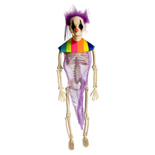 Load image into Gallery viewer, Hanging Skeleton Movable Joints Decoration Scary House Scary Pendant Props Halloween Party Yard Garden Decoration Fake Skull