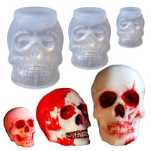 Load image into Gallery viewer, Halloween Skull Resin Molds 3D Pumpkin Epoxy Mold Silicone Mould Ghost Mold for Skull Candlestick Mold DIY Craft Making Decoration