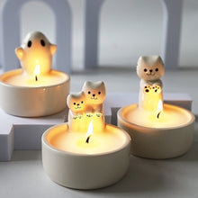 Load image into Gallery viewer, Ceramics Ghost Candle Holder Halloween Candle Holder Wedding Table Decor Candlestick Holder Aroma Holder for Home Party Decor
