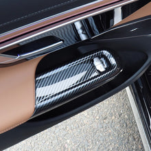 Load image into Gallery viewer, 4Pcs/Set Car Interior Door Window Glass Lifting Panel Modification Glass Button Decorative Stickers Carbon Fiber For Mercedes Benz E260L E300L 2024 LHD