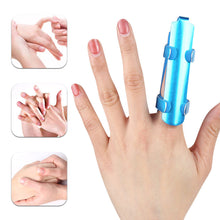 Load image into Gallery viewer, Aluminum Alloy Finger Fixing Clamp Comfortable Reusable Finger Fracture Fixation Strap Finger Fixed Support Splint Protective Cover