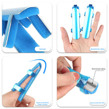 Load image into Gallery viewer, Aluminum Alloy Finger Fixing Clamp Comfortable Reusable Finger Fracture Fixation Strap Finger Fixed Support Splint Protective Cover