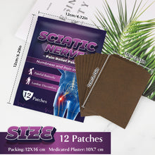 Load image into Gallery viewer, 12pcs/bag Sciatic Nerve Acupoint Patch Relieving Hip Pain Lumbar Discomfort Leg Numbness Mild Non-irritating Pain Relief Patch Health Care